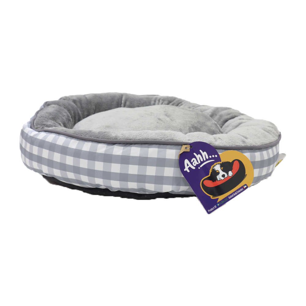 Aahh… Snuggly L46 X w36 X h42Cms Flannel Grey Checkered