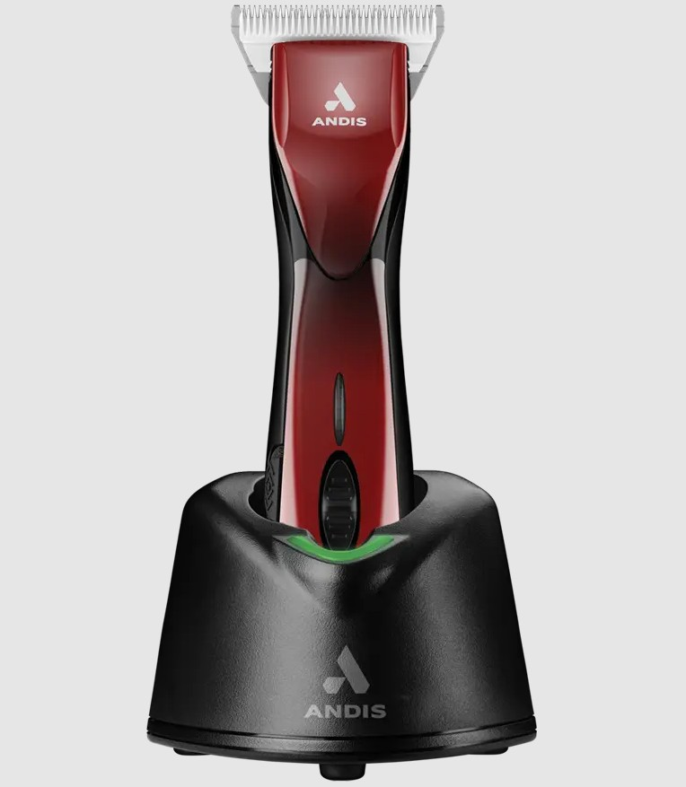 Andis DBLC-2 Pulse ZR  II 5-Speed, Detachable Blade Clipper, Cordless, Lithium Ion Battery - Red - Wide Blade (Includes extra battery)