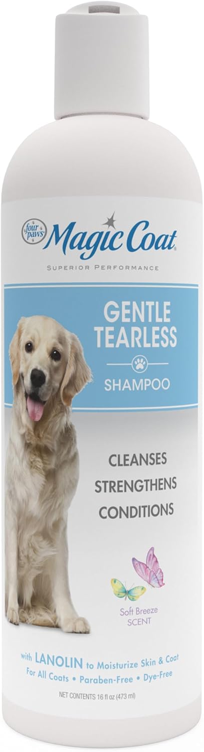 Four Paws Magic Coat Gentle Tearless Shampoo, Soft Breeze Scent 16oz