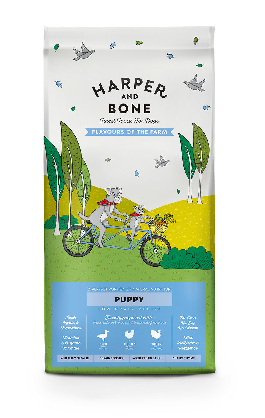 Harper & Bone Puppy Flavours of the farm Pato, pollo y pavo(Sample)