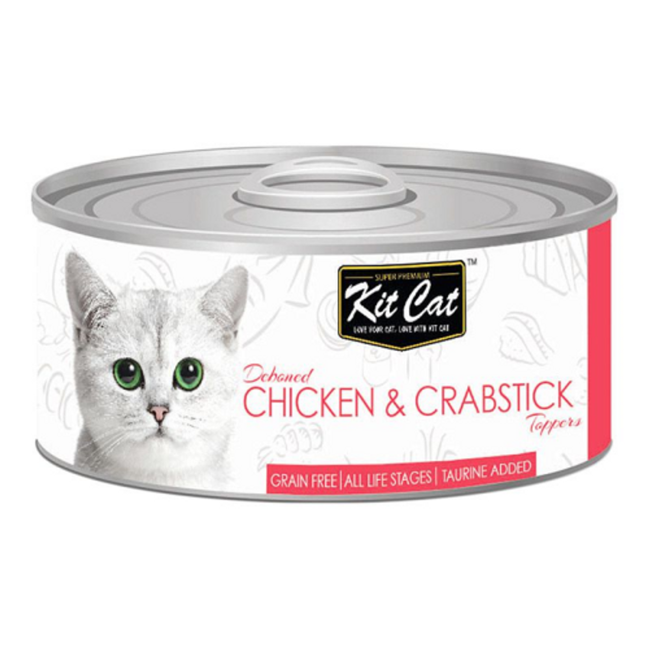 Kit Cat-Tin- Chicken & Crabstick Toppers 80G