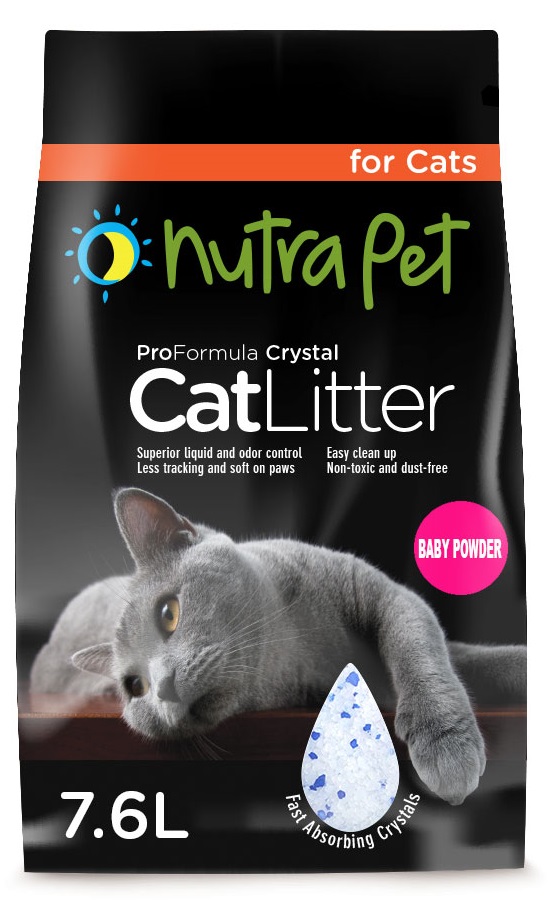 Nutrapet Cat Litter Silica Gel 7.6L- Baby Powder Scent