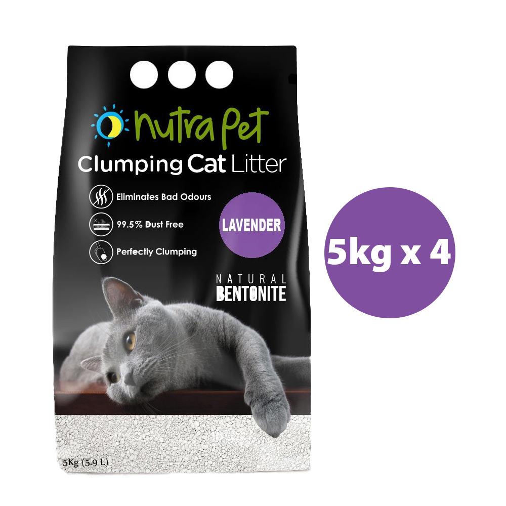 NUTRAPET CAT TURKISH BENTONITE 20KG LAVENDER ( SCENTED+ CLUMPING)