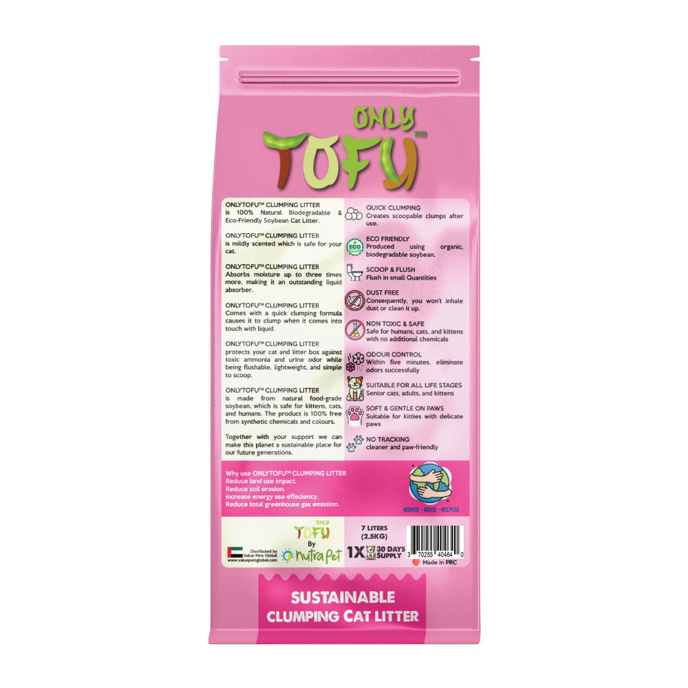 NutraPet Tofu Clumping Cat Litter Jasmin Sticks - 7 Liters