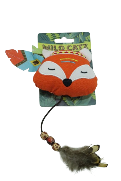 Wild Catz Sleepy Red Head Plush Cat Toy - 27 x 15cm