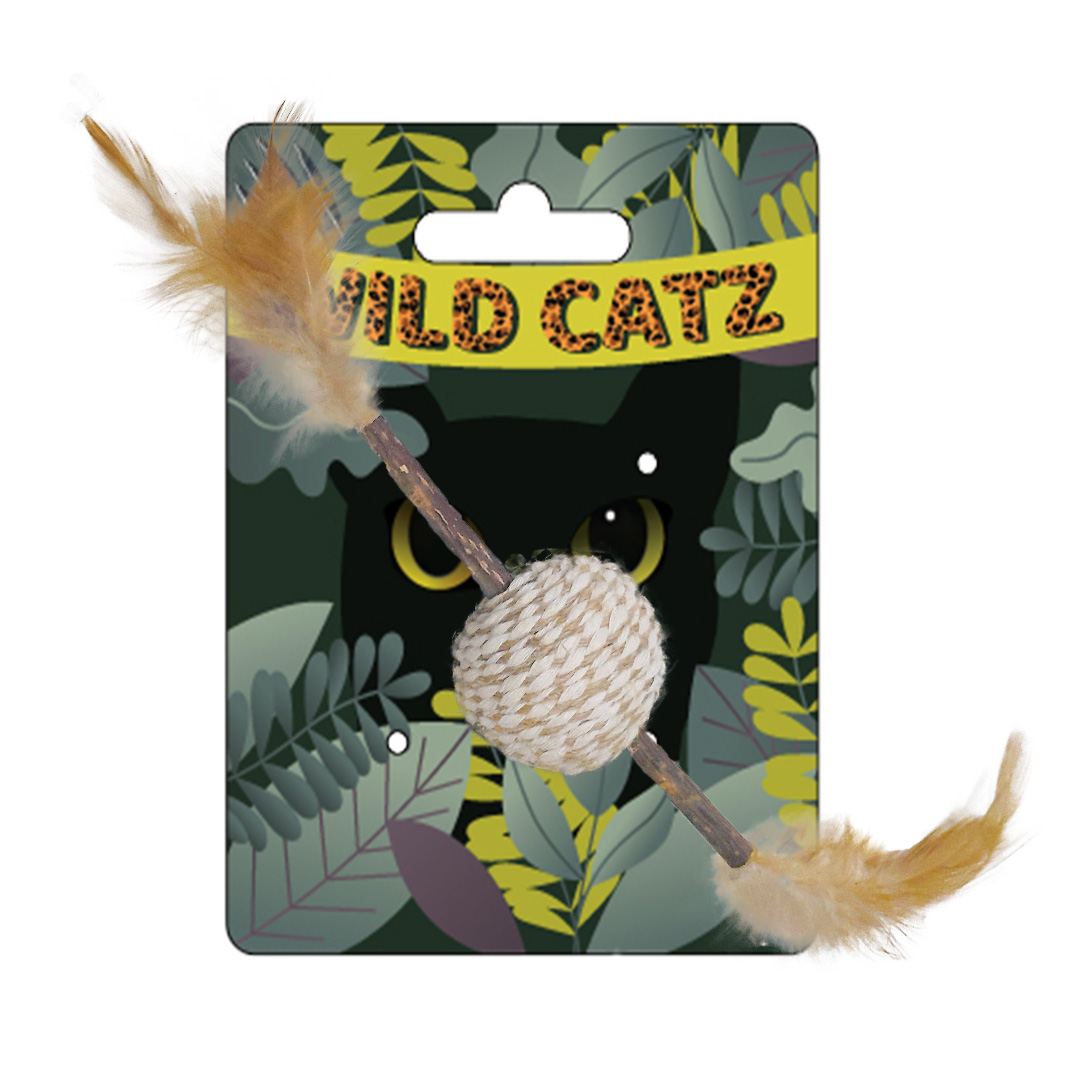 Wild Catz Top Spin Cat Toy - 4 x 25cm