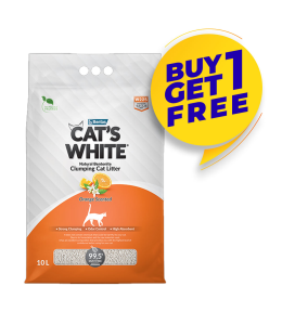 Cats White Orange Bentonite Cat Litter 10L