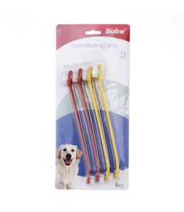 Bioline Red & Yellow Pet Toothbrushes