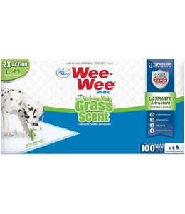 Four Paws Wee-Wee Grass-Scent Pads 100 Count Box