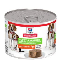 Hill's Science Plan Puppy & Mother Wet Dog Food Mousse with Chicken (12x200g)