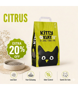 Kitty Klay Bentonite Clumping Cat Litter - Citrus 10Kg