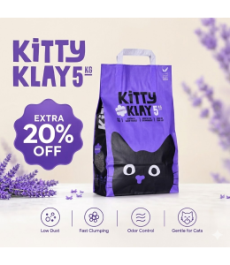 Kitty Klay Bentonite Clumping Cat Litter - Lavender 5Kg