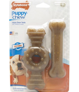 Nylabone Puppy Twin Pack Ring Flexi Combo Wolf
