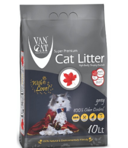 Van Cat White Bentonite Clumping Cat Litter grey 10Kg