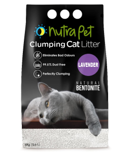 Nutrapet Bentonite Lavender White Compact Cat Litter 5Kg