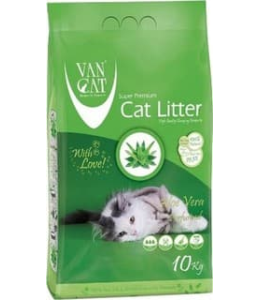 Van Cat White Clumping Bentonite Cat Litter Aloe Vera 10Kg
