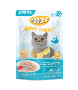 Moochie Tuna Recipe Topping Chicken Breast In Jelly Cat Food for Happy Tummy/Digestion 70g