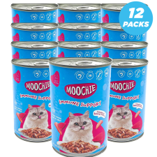 Moochie Mince With Tuna Cat Wet Food Can 400g Pack of 12