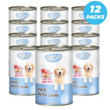 Moochie Pate With Lamb Dog Wet Food Can 400g Pack of 12