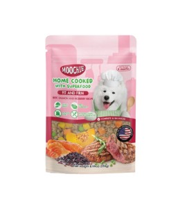 Moochie  Home Cooked Dog Food  - Fit and Firm - Beef, Salmon and Riceberry Recipe 225g