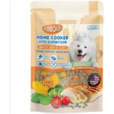 Moochie Home Cooked Dog Food - Beauty Skin & Coat - Chicken, Pumpkin & Tomato Recipe 255g With Superfood