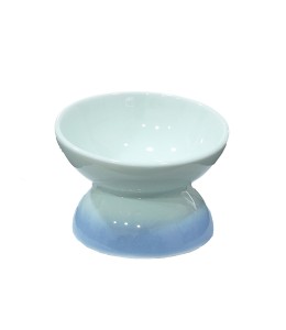 Ceramic whiskers Cat Bowl  - 10.5 x 10cm - Blue