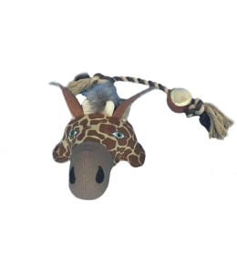 Nutrapet Giraffe Head Dog Toy