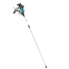 Nutrapet Feather Flick Cat Wand Blue
