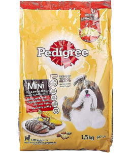 Pedigree Small Breed Beef Lamb and Vegetables Dry Dog Food 1.5 Kg