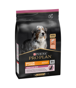 Purina Pro Plan Sensitive Skin Medium and Large Senior 7+, Dry Dog food with Salmon, 3 kg
