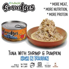 Smudges Adult Cat Tuna Flakes With Shrimp & Pumpkin in Gravy 80g (Smudges Cat Food- TRY NOW)