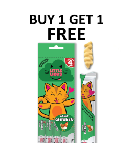 Buy 1 Get 1 free Smudges Little Licks Chicken Creamy Bisque Treats for Adult Cat 4 x 15g