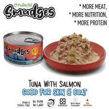 Smudges Adult Cat Tuna Flakes With Salmon in Soft Jelly 80g