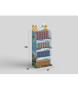 Smudges Pet Food Display L61Cm X W30Cm X H152Cm( Product+Display)