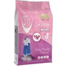 Van Cat White Bentonite Clumping Cat Litter Baby Powder 10Kg