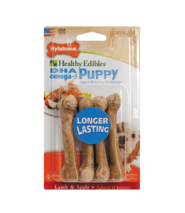 Nylabone Healthy Edibles Puppy Lamb & Apple 4 count Blister Card Petite