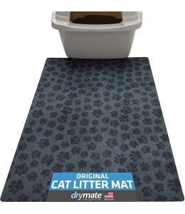 Drymate Cat Litter Mats Paw Dots Black 20 X 28 Inch / 51 X 71 Cm