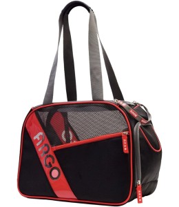 ARGO City-Pet Airline Approved Carrier Black with Red Trim Medium