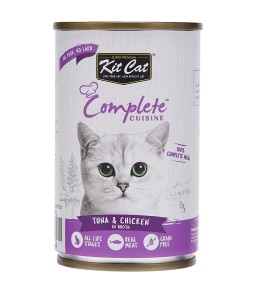 Kit Cat Complete Cuisine Tuna And Chicken In Broth 150G