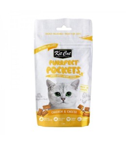 Kit Cat Purrfect Pockets - Chicken & Cheese 60G