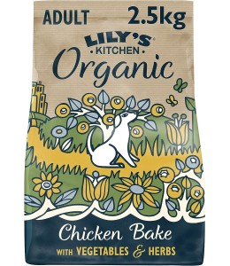 Lily&#039;s Kitchen Organic Chicken Bake with Vegetable & Herb Adult Dry Dog Food (2.5Kg)