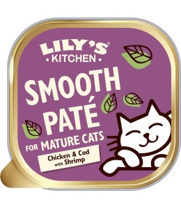 Lily&#039;s Kitchen Chicken Cod & Shrimps Paté Mature Cat Wet Food (85g)
