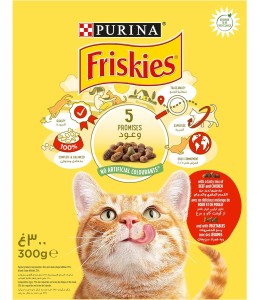 Purina Friskies Cat Dry Food Beef Chicken & Vegetable 300g