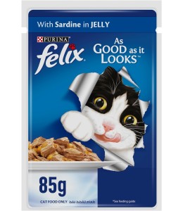 Purina Felix As Good As It Looks Adult Cat Wet Food Sardine 85g