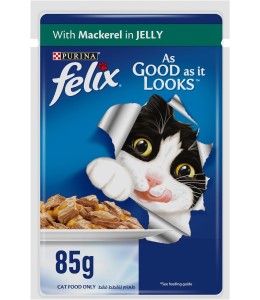 Purina Felix As Good As It Looks Adult Cat Wet Food Mackeral 85g