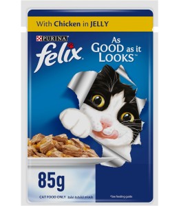 Purina Felix As Good As It Looks Adult Cat Wet Food Chicken 85g