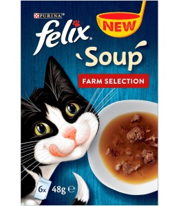 Purina Felix Soup Cat Wet Food Farm Selection 48g