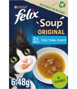 Purina Felix Soup Cat Wet Food Fish Selection 48g