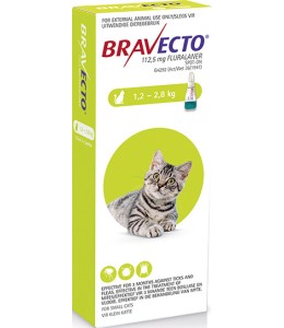 Bravecto for Cats 1.2 - 2.8 kg Spot-On 0.4ml