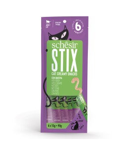 Schesir Stix Treat For Cat In Cream - Duck 6x15g